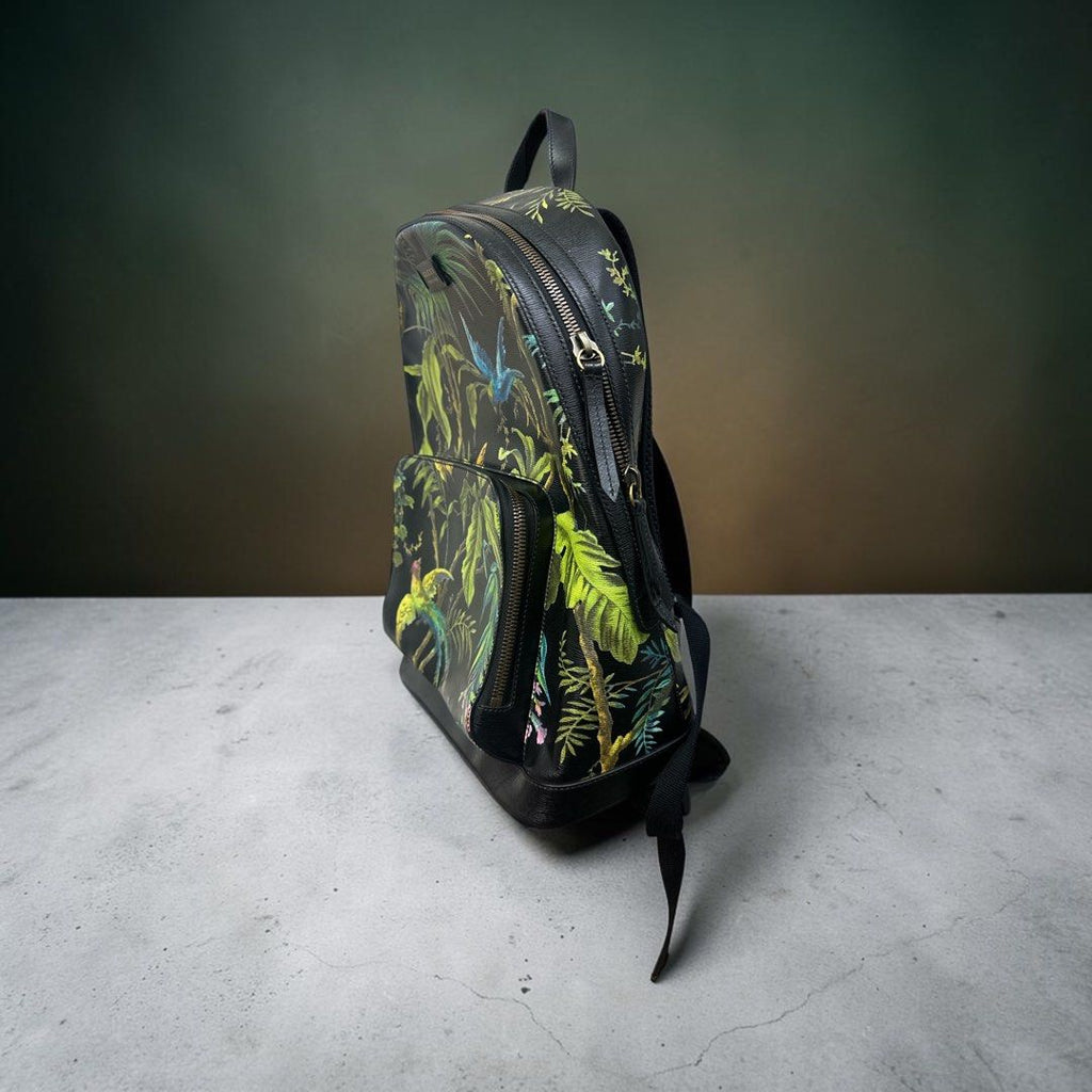 Gucci Calfskin Tropical Print Medium Day Backpack