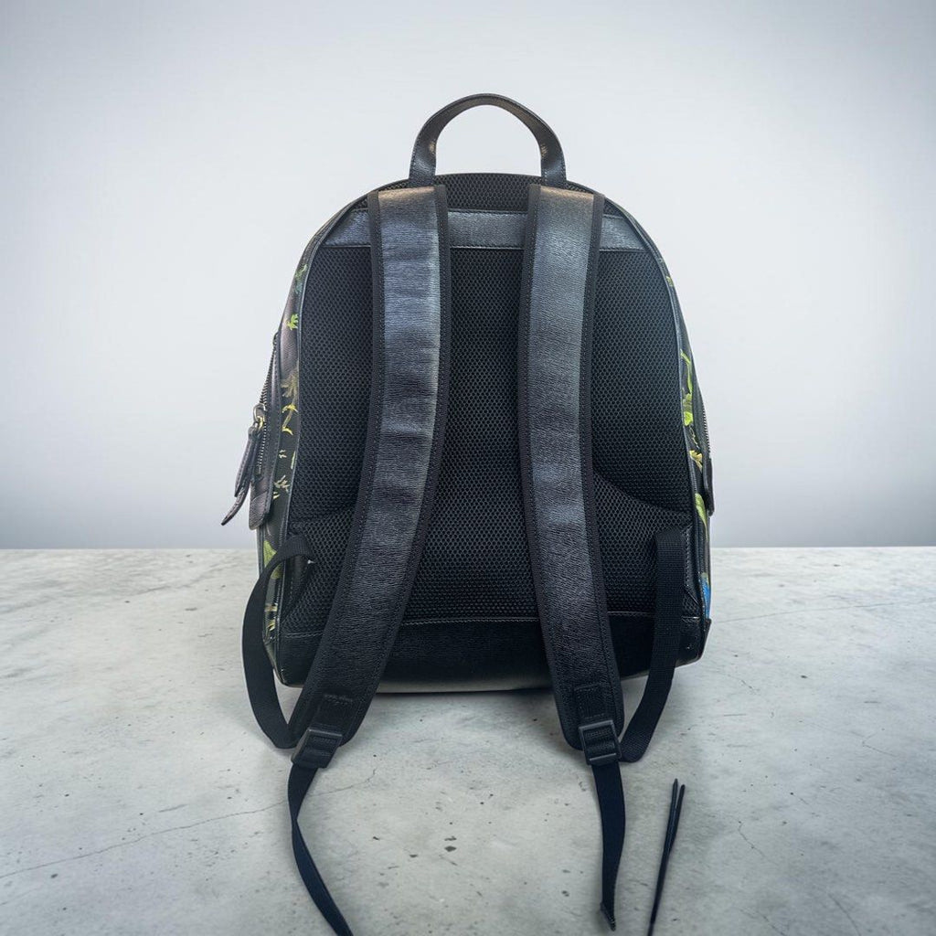 Gucci Calfskin Tropical Print Medium Day Backpack