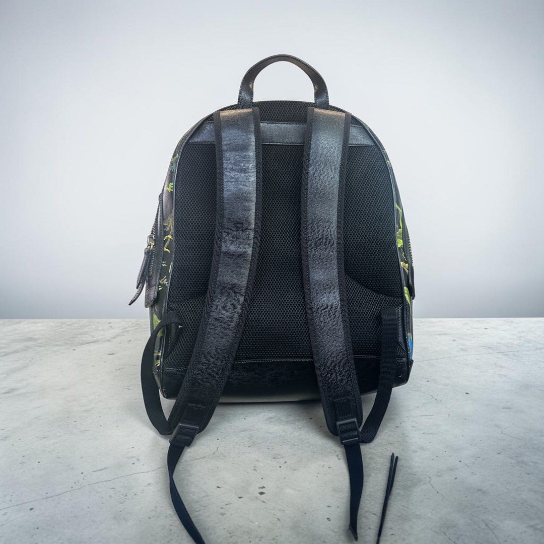 Gucci Calfskin Tropical Print Medium Day Backpack