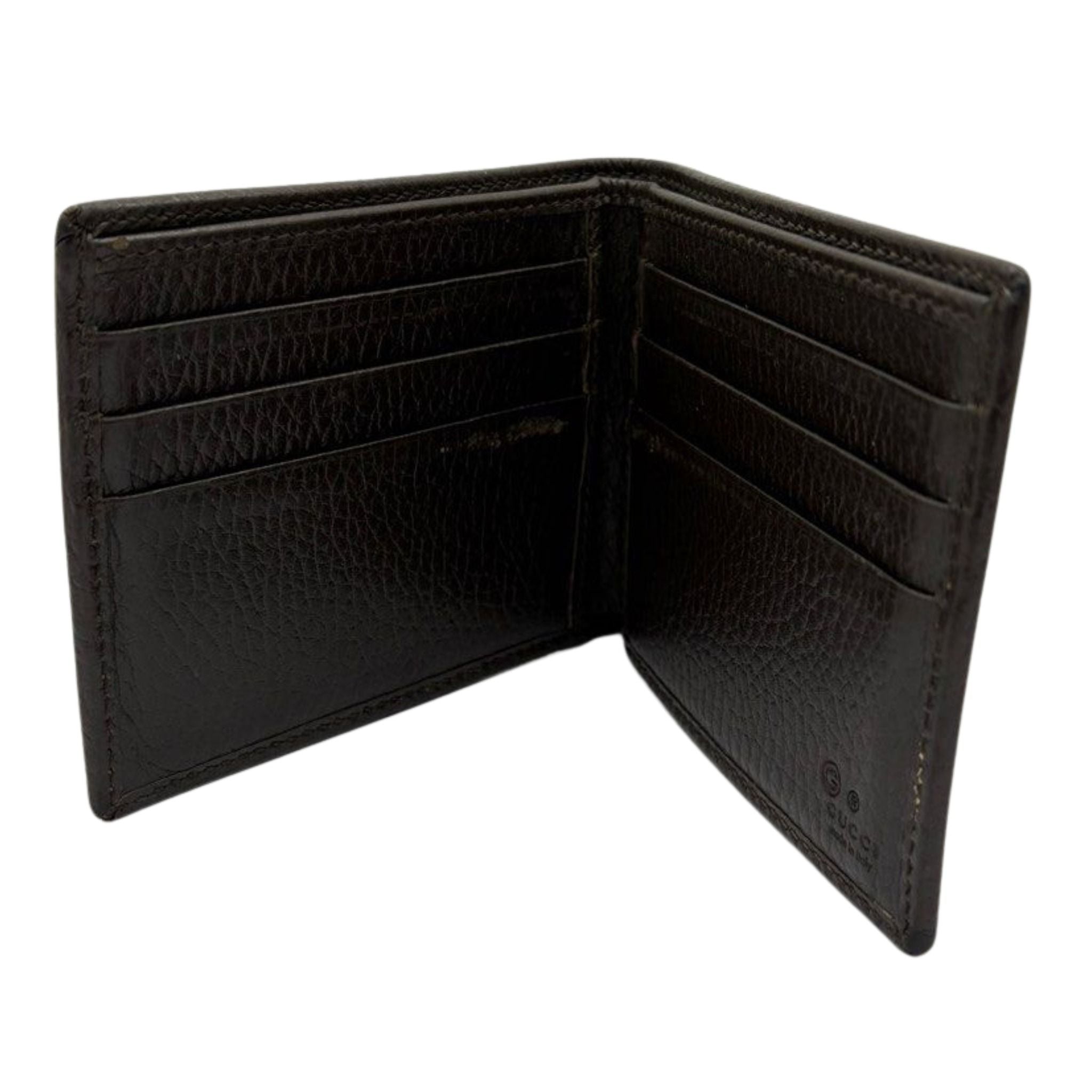 Gucci Men’s Bi Fold Wallet, Beige & Brown Guccissima