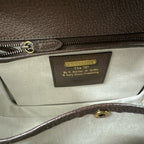 GUCCI 2016-2025 100TH Anniversary Medium Canvas and Leather1947 Bamboo Top Handle Bag Satchel w/ box/2 strap/dustbag and cards
