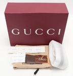 GUCCI 2016-2025 100TH Anniversary Medium Canvas and Leather1947 Bamboo Top Handle Bag Satchel w/ box/2 strap/dustbag and cards