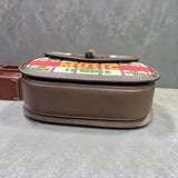 GUCCI 2016-2025 100TH Anniversary Medium Canvas and Leather1947 Bamboo Top Handle Bag Satchel w/ box/2 strap/dustbag and cards