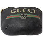 Gucci Retro Calfskin Web Logo Belt Bag, Black