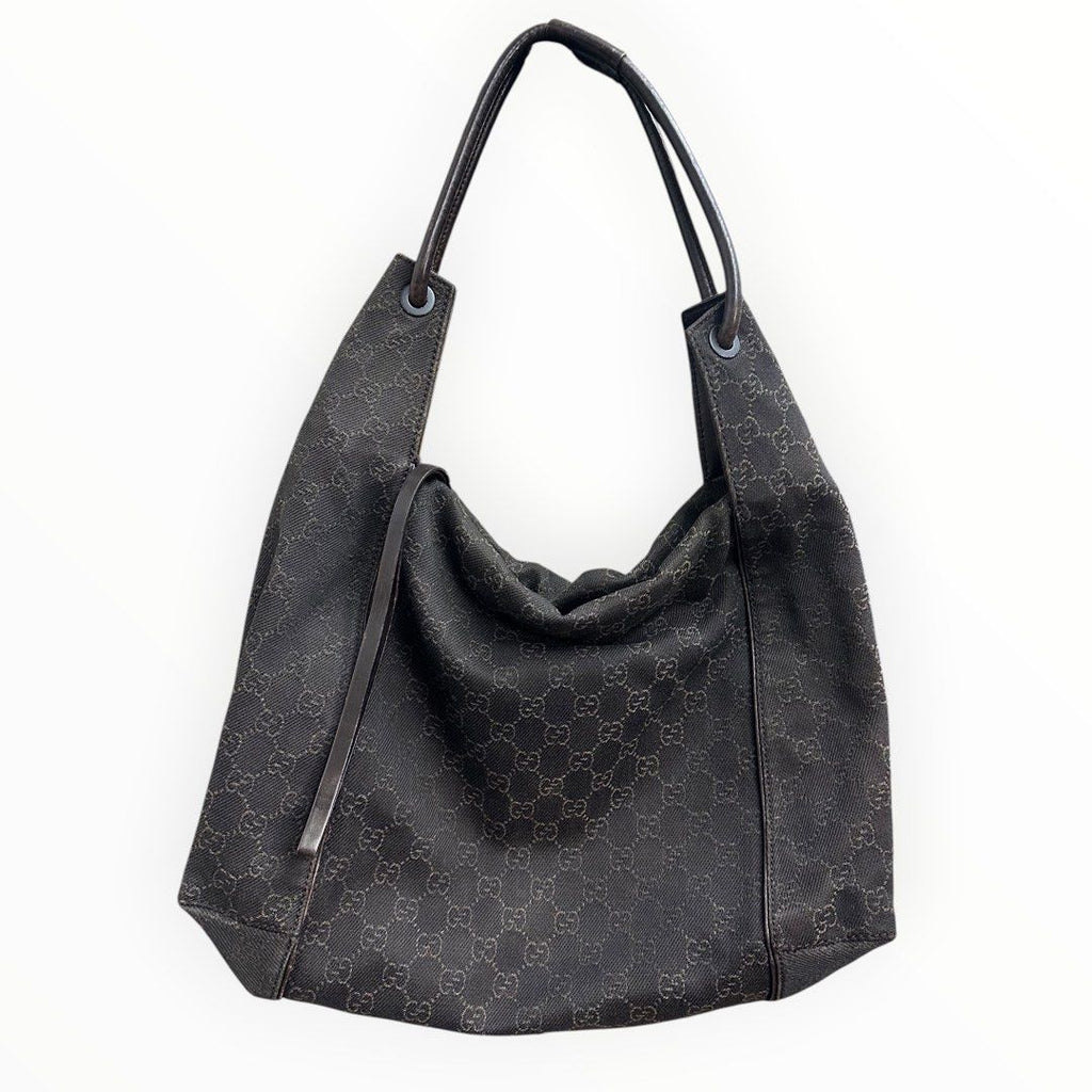 Gucci Monogram Brown Hobo Shoulder Bag