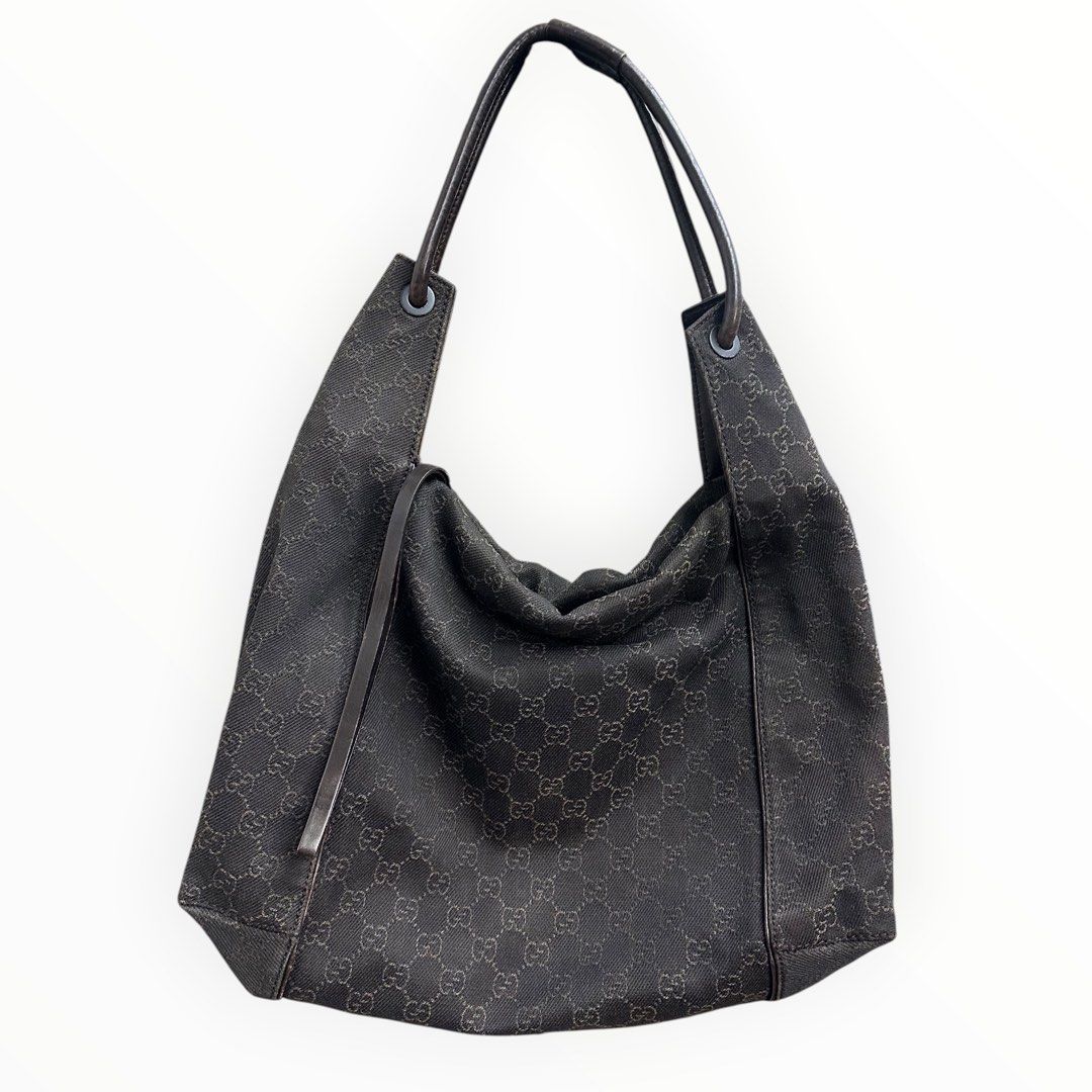 Gucci Monogram Brown Hobo Shoulder Bag