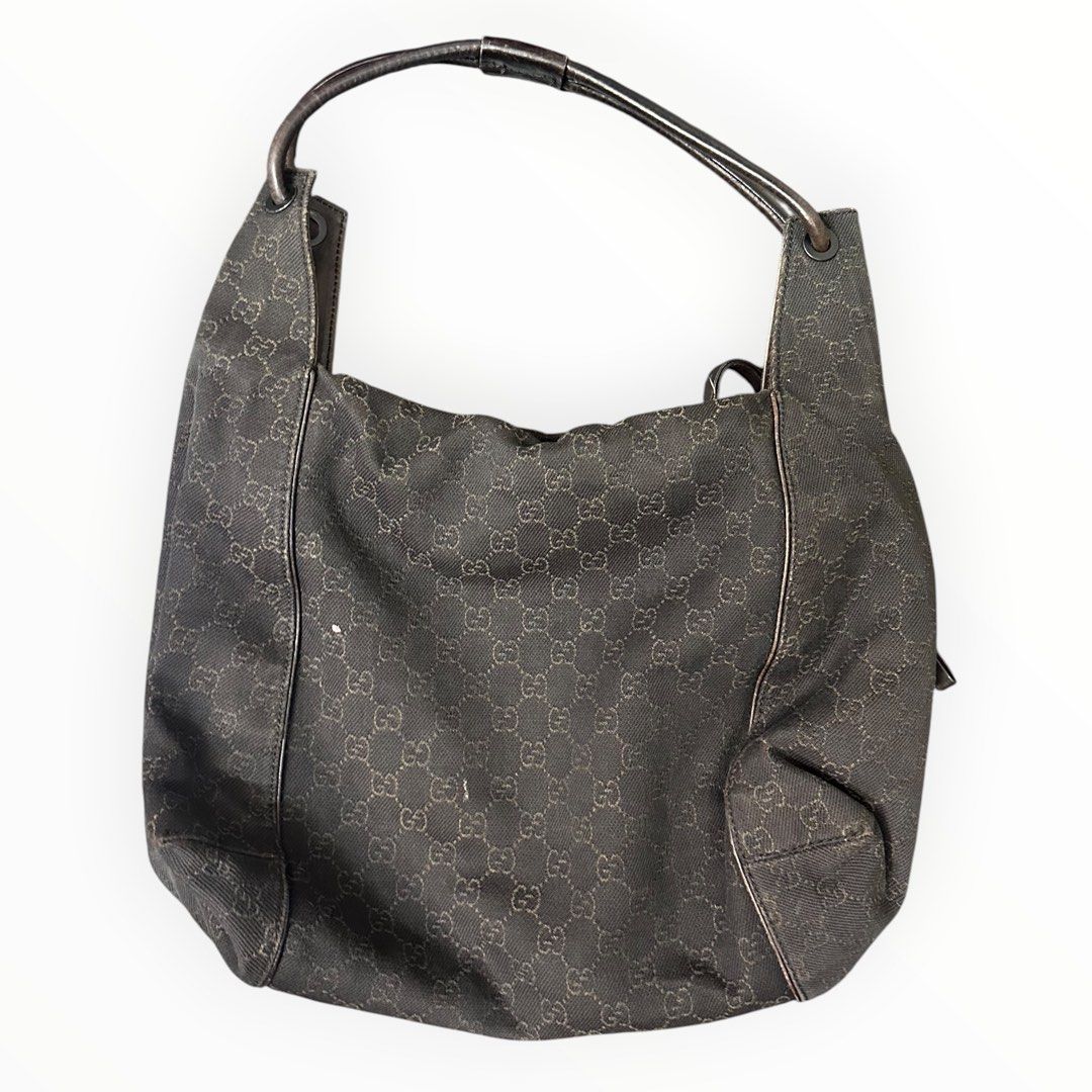 Gucci Monogram Brown Hobo Shoulder Bag