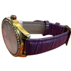 Guess Women’s Analog Watch – Purple Leather Strap