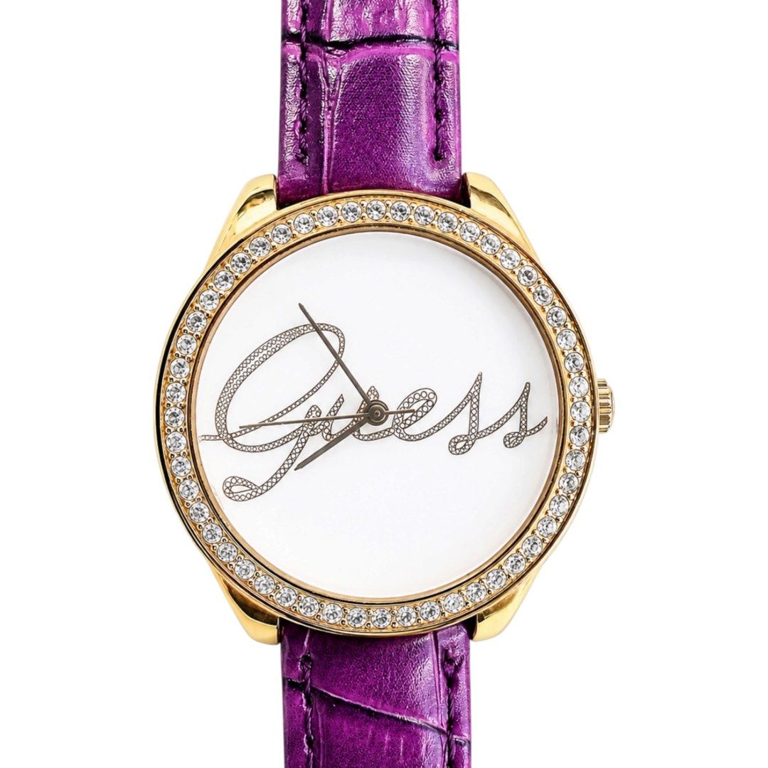 Guess Women’s Analog Watch – Purple Leather Strap Main image