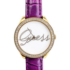 Guess Women’s Analog Watch – Purple Leather Strap