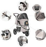 Hauck Tog-Fit Pet Roadster - Luxury Pet Stroller for Puppy, Senior Dog or Cat, Grey, 636071