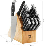 HENCKELS Premium Quality 20-Piece Statement Knife Set with Block, Razor-Sharp, German Engineered Knife Informed by over 100 Years of Masterful Knife Making, Lightweight and Strong, Dishwasher Safe