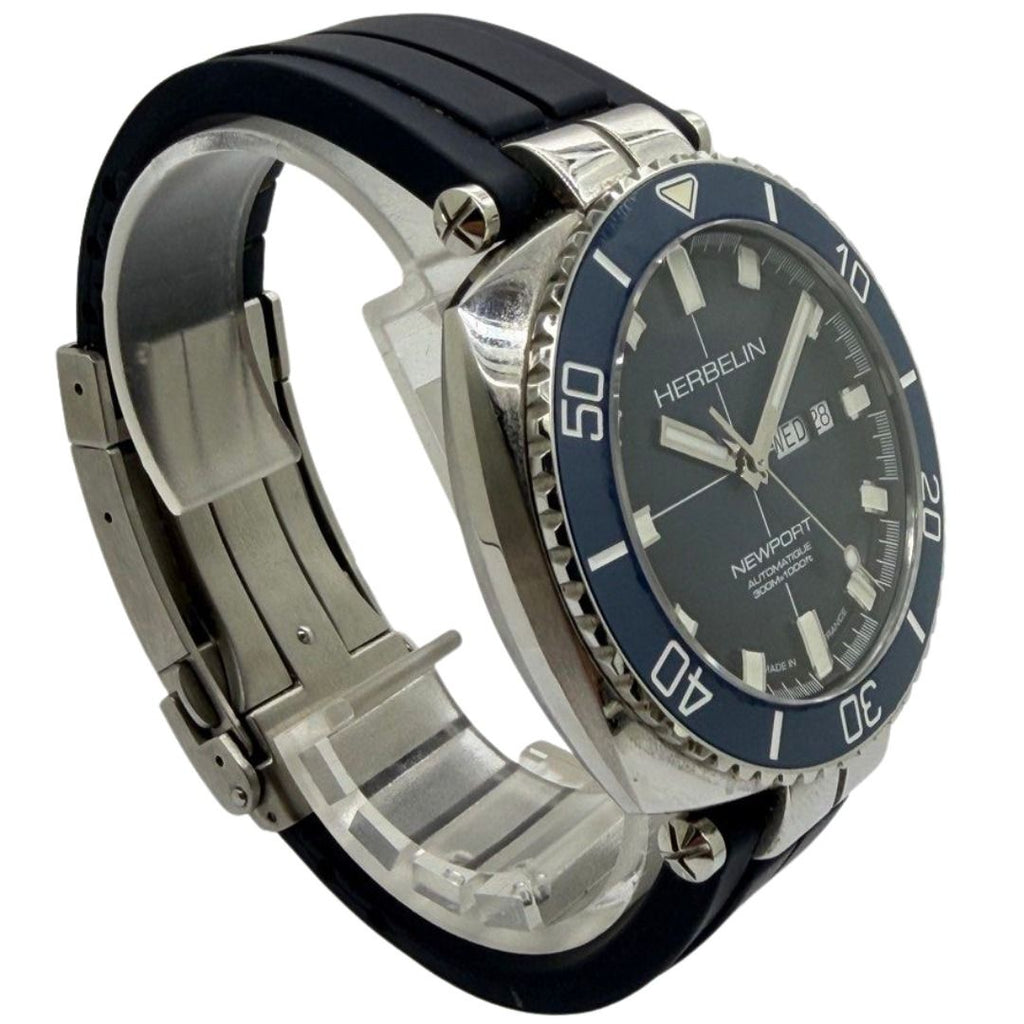 Herbelin Newport 42mm Automatic Divers Blue Dial Watch