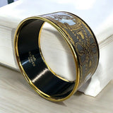 Hermes Enamel GM Horse Pattern Bangle