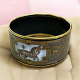Hermes Enamel GM Horse Pattern Bangle