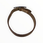 Hermes Brown Leather Bracelet with H Buckle ( 18 cm)