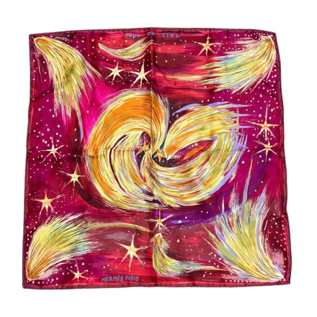 Hermes Feux Du Ciel Vintage Silk Scarf