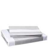 Hotelier Prestigio Luxury Cliff Grey White Border Fitted Sheet Set [King]