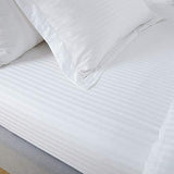 Hotelier Prestigio White Sateen Stripe Bundle Bed Set [Single]