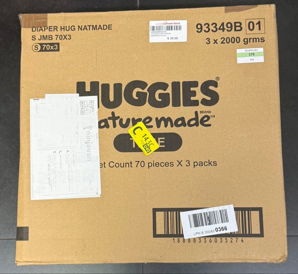 Huggies Platinum Naturemade Tape Diapers S 70ct Pack Of 3