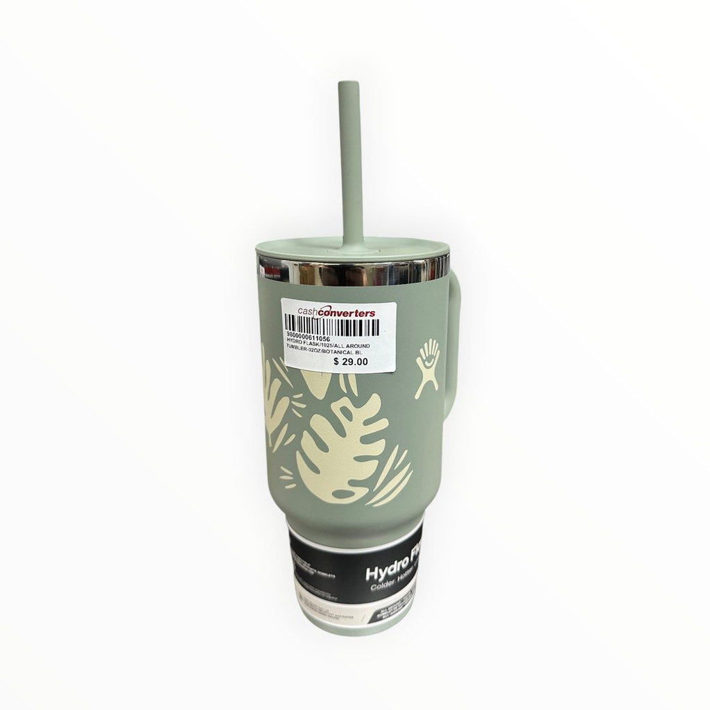 Hydro Flask All Around Travel Tumbler, 32 oz Capacity, Botanical Bliss Agave