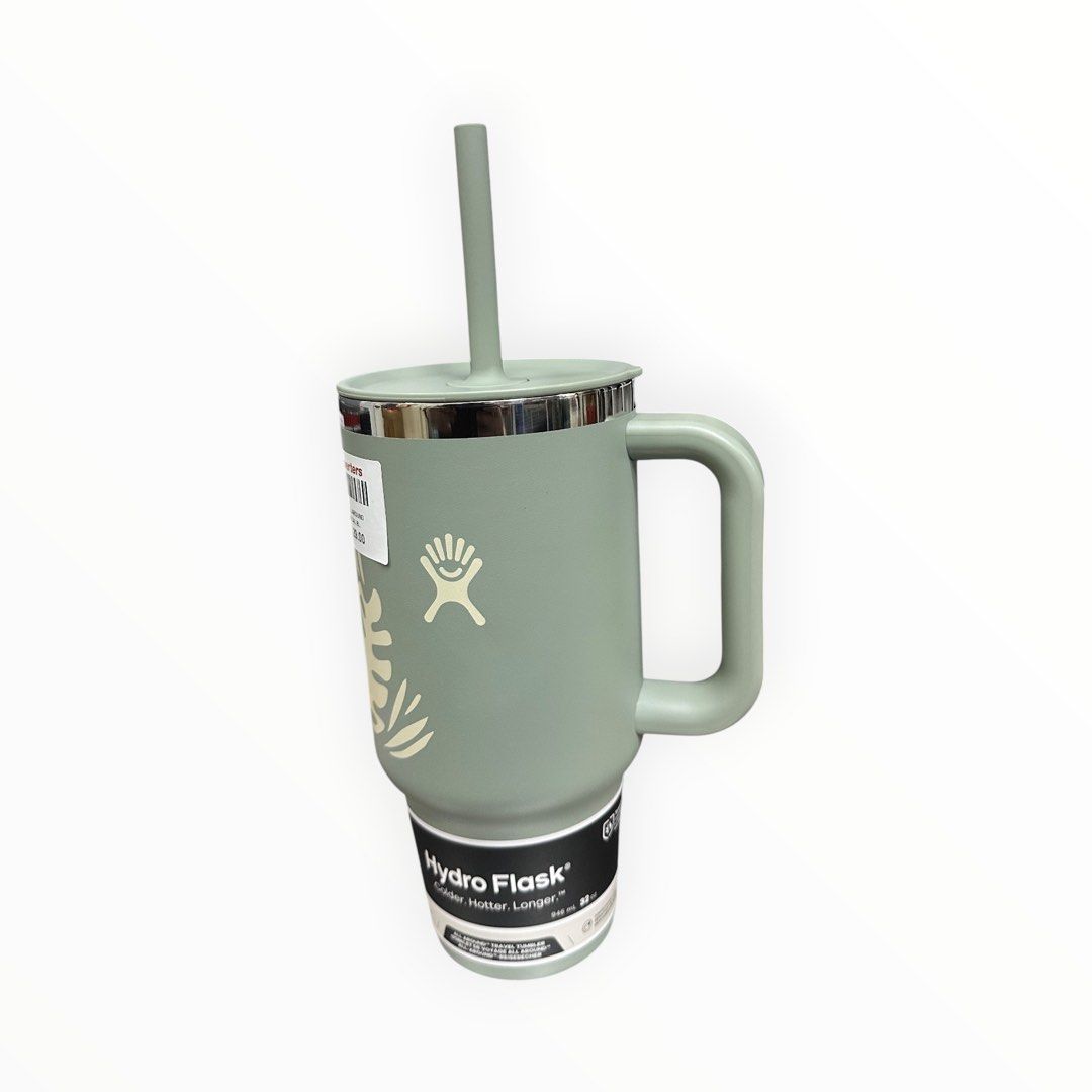 Hydro Flask All Around Travel Tumbler, 32 oz Capacity, Botanical Bliss Agave