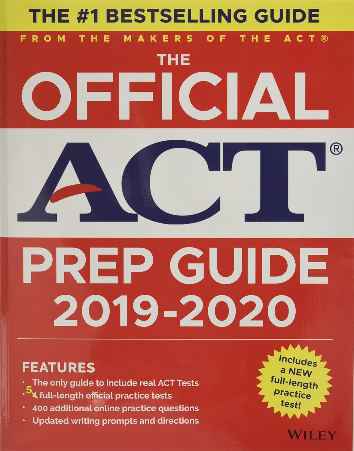 The Official ACT Prep Guide 2019-2020, (Book + 5 Practice Tests + Bonus Online Content) Paperback Main image