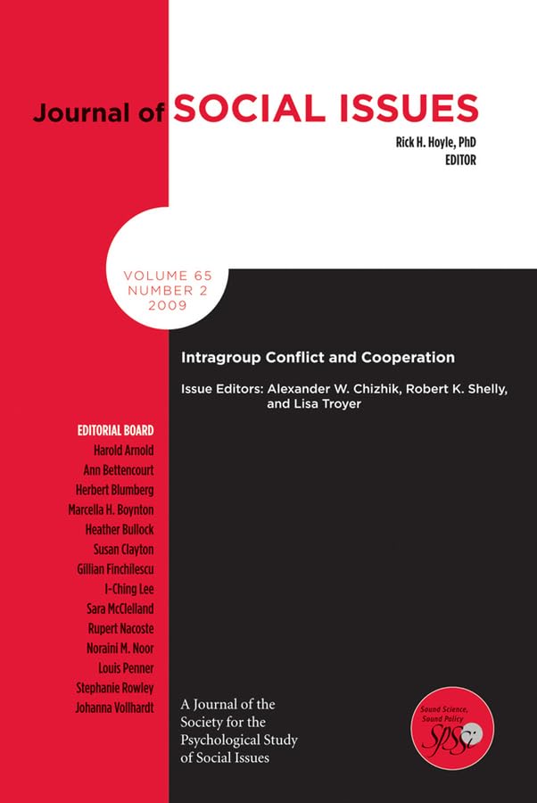 Intragroup Conflict and Cooperation (Journal of Social Issues) Paperback Main image