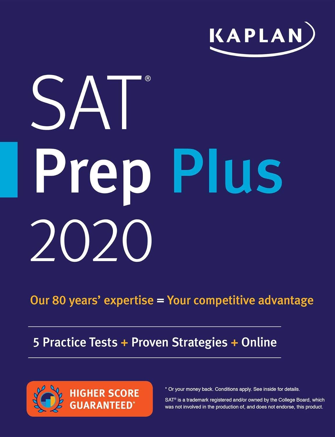 SAT Prep Plus 2020: 5 Practice Tests + Proven Strategies + Online (Kaplan Test Prep) Paperback Main image