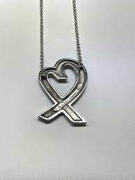 Tiffany & Co. Sterling 925 Silver Paloma Picasso Loving Heart Necklace