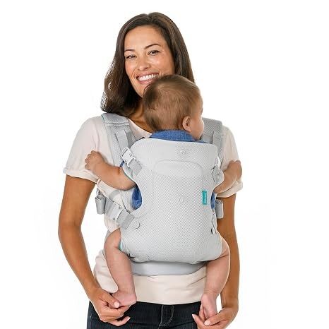 Infantino Flip 4in1 Light And Airy Convertible Baby Carrier Light Gray