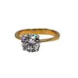 18KYG Solitaire Lab Grown Diamond=1.78cts, H Color, VS1 Ring