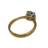 18KYG Solitaire Lab Grown Diamond=1.78cts, H Color, VS1 Ring