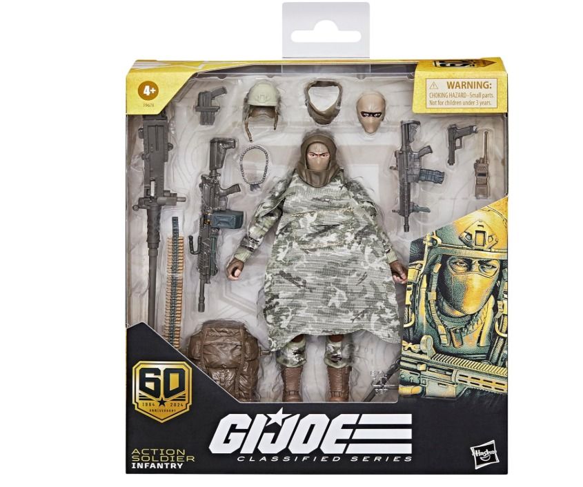 G.I. Joe Classified Series 60th Anniversary Action Soldier - Infantry, Collectible 6 Inch Action Figure with 25 Accessories