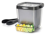 OXO Good Grips Double Wall Ice Bucket with Tongs and Garnish Tray, Grey
