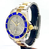 Rolex 16613 Submariner Halfgold Automatic Diamond And Blue Sapphire Index Watch, 40mm
