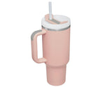 Stanley Quencher H2.0 FlowState Stainless Steel Vacuum Insulated Tumbler with Lid and Straw for Water, Iced Tea or Coffee, Smoothie and More, Pink Dusk, 40 oz
