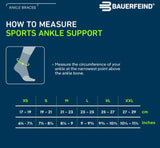 BAUERFEIND, 1 Unisex Ankle Support for Sports, Left Ankle Brace, For Ball Sports, Physical Activities, Stabilization, With Level Strap System, Size: XL, Rivera