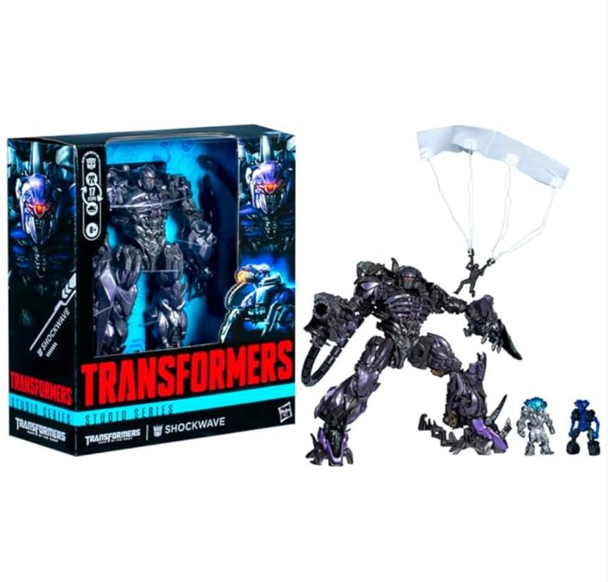Hasbro Transformers Toys Studio Series Leader Class Transformers: Dark of the Moon Shockwave, 8.5-inch Converting Action Figure, Ages 8+