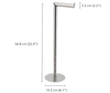 Joseph Joseph 70594 EasyStore Luxe 2-in-1 Stainless-steel Toilet Roll Stand