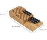 Joseph Joseph 851695 DrawerStore Bamboo 2-Tier Knife Organiser, Large