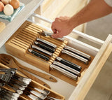 Joseph Joseph 851695 DrawerStore Bamboo 2-Tier Knife Organiser, Large