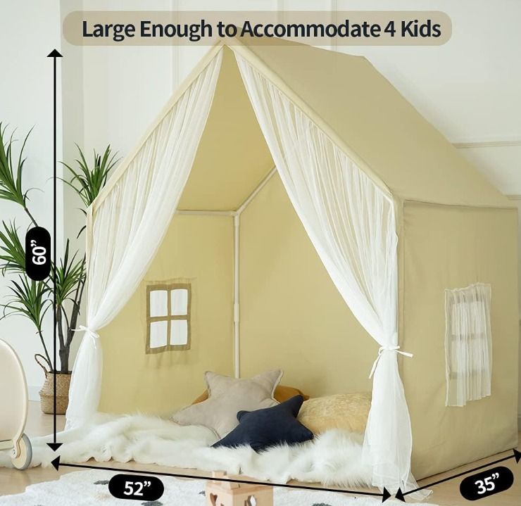 Kids Play Tent, Razee Large Playhouse Tent Indoor, Play House Kids Tent Castle Tent for Girls Boys, Play Cottage