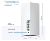 Linksys Atlas 6 Mesh WiFi 6 System - Dual Band AX3000 Wireless Router - WiFi Extender with up to 3.0 Gbps Speed, 4x Faster for 25+ Devices & 2,000 sq ft Coverage