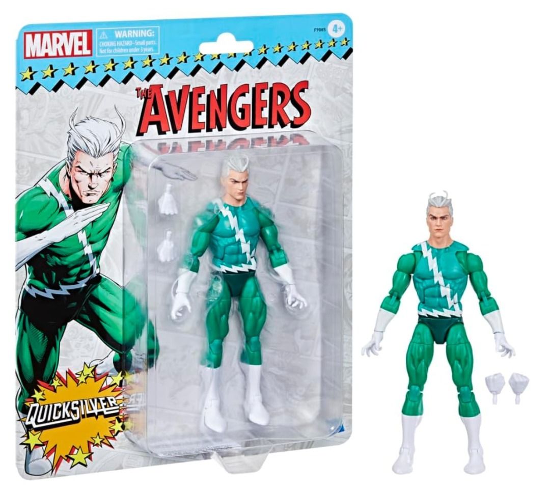 Marvel Legends Series Quicksilver, Avengers Retro Marvel Comics Collectible 6 Inch Action Figure Secondary image