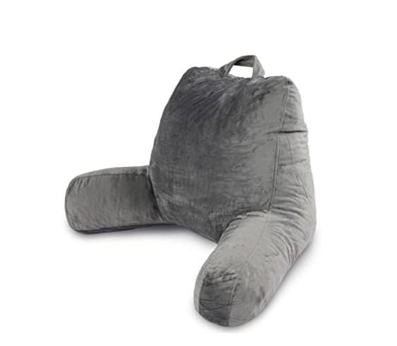Milliard Reading Pillow with Shredded Memory Foam, Large Adult Backrest with Arms, Back Support for Sitting Up in Bed with Washable Cover (Sit up Pillow)