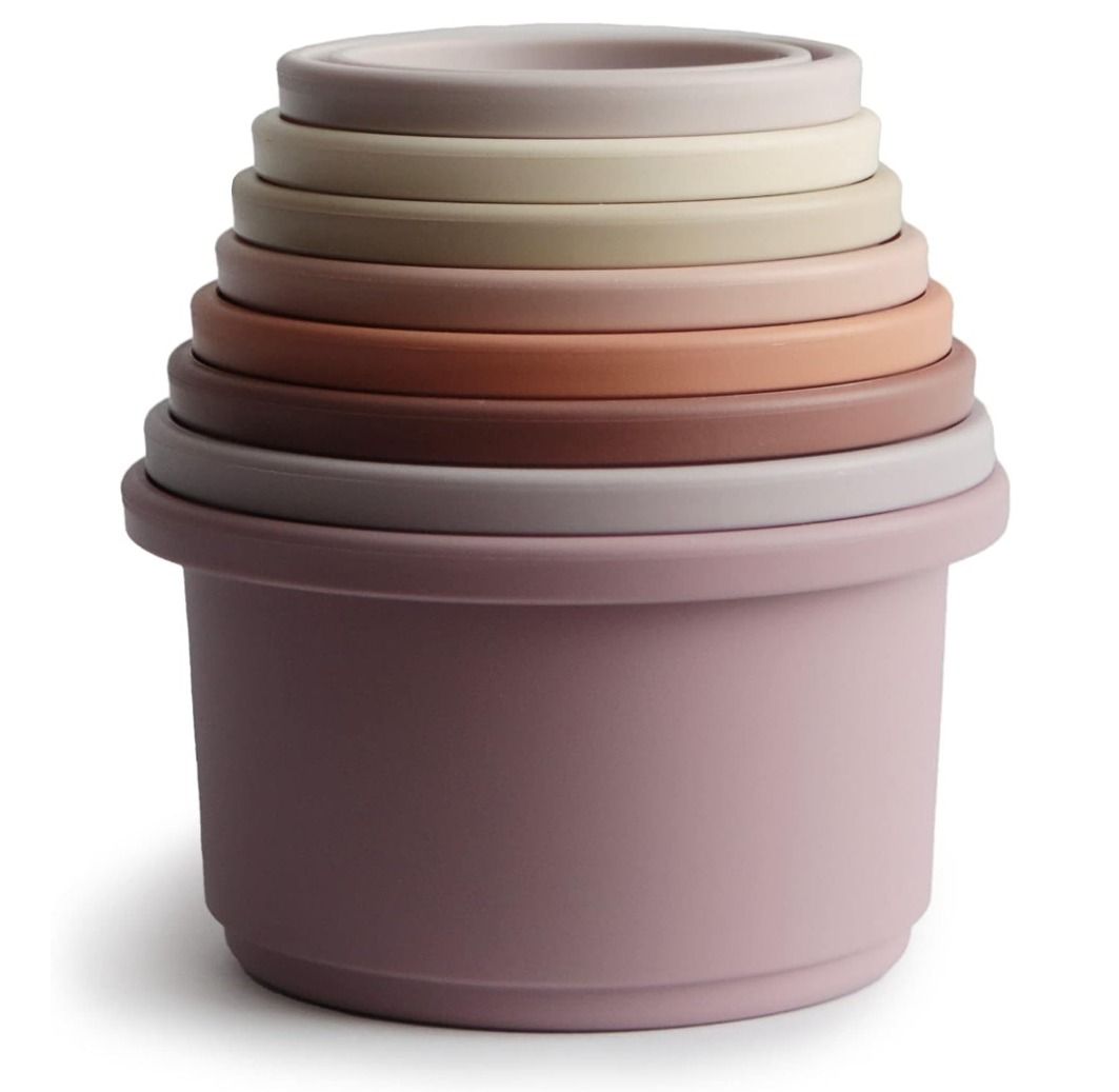Mushie Stacking Cups Toy | Made In Denmark (Petal)