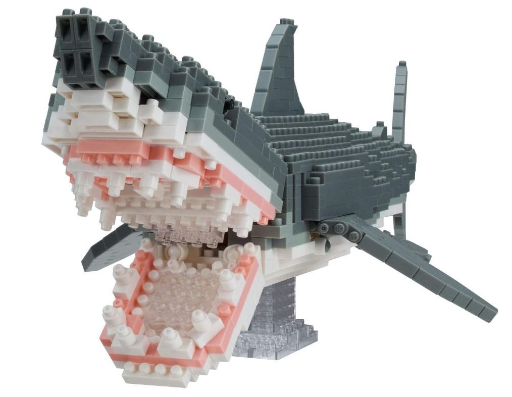 Nanoblock NBM-027 Great White Shark Deluxe Edition Micro Sized Building Blocks Main image