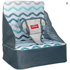 Nuby Easy Go Safety Lightweight High Chair Booster Seat, Great for Travel, Chevron