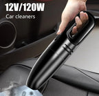 OLFAVE Car Vacuum Cleaner - Car Accessories - Small 12V 120WHigh Power Handheld Portable Car Vacuum w/Attachments, Detailing Kit Essentials for Travel,Black Wired